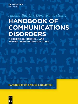 cover image of Handbook of Communication Disorders